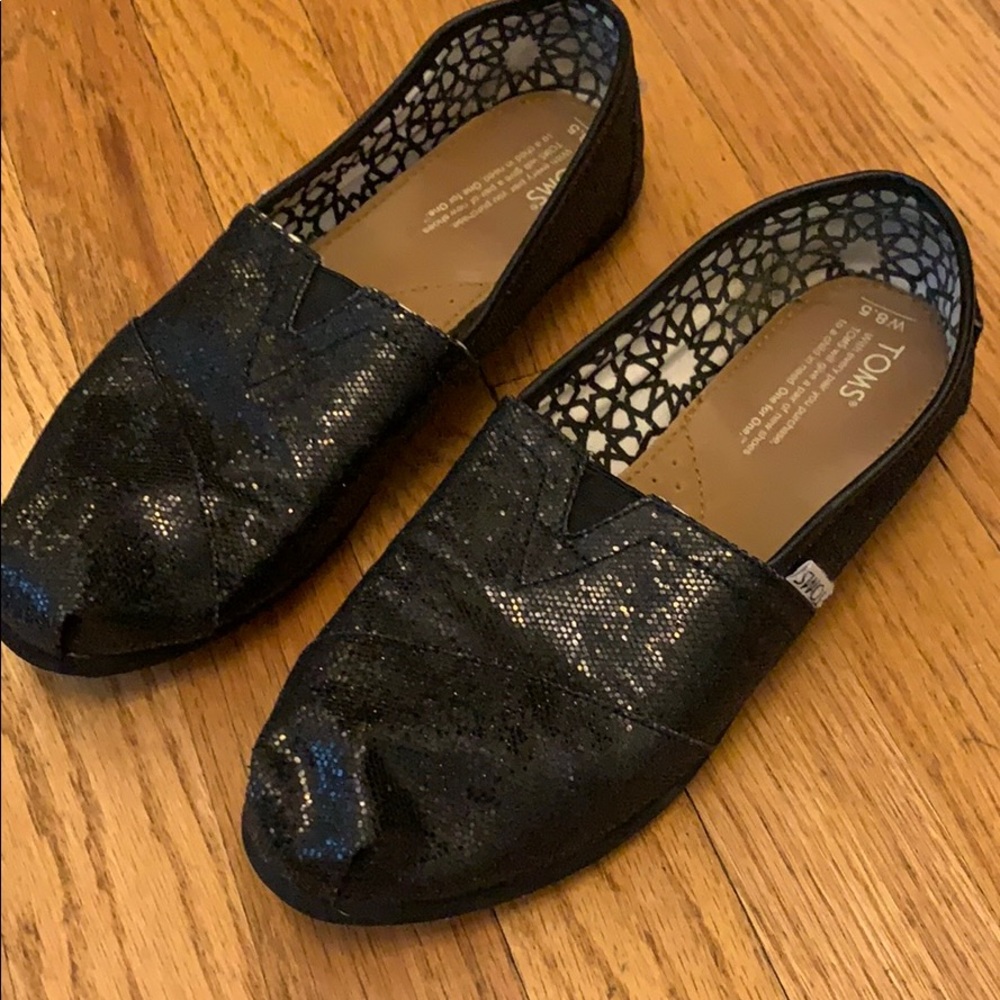 Toms black sparkle classics